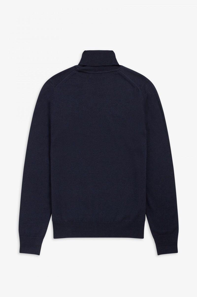 Navy Fred Perry Roll Neck Jumper Men's Knitwear | PH 1319VRWD